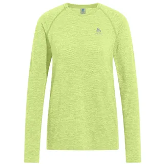 Odlo Essential Seamless Langarm-t-shirt - shadow lime melange - M
