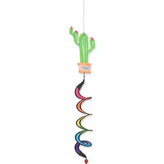 Premier Kite Twister-Cactus Wetterfahne, Blumenmuster, Rot