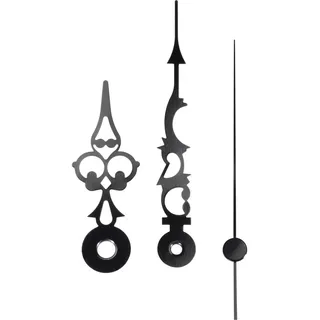 EUROTIME Zeigersatz Antik Aluminium Schwarz