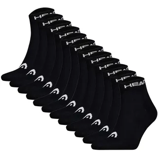 Head Socken Elements All Sport Quarter 12er Pack Schwarz 43-46