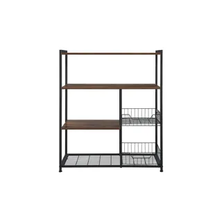 VASAGLE Küchenregal Standregal 80 x 35 x 95 cm Vintagebraun