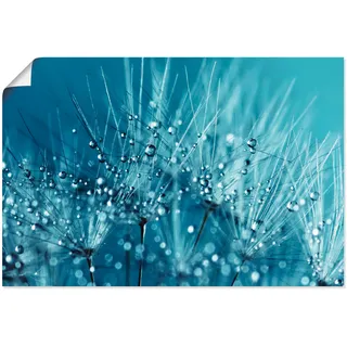 ARTland Wandbild »Blaue glitzernde Pusteblume«, Blumen, (1 St.), in vielen Größen & blau