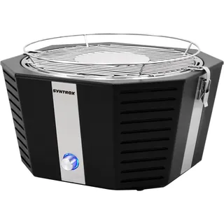 Syntrox Raucharmer Holzkohlegrill Standgrill Tischgrill mit Tasche schwarz - Schwarz