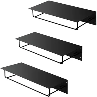 ML-Design Wandgarderobe 3er Set Schwarz
