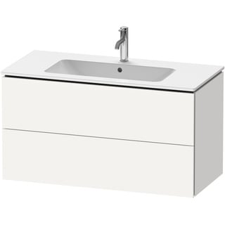 Duravit L-Cube Waschtischunterbau wandhängend Breite Tiefe 481, 2 Schubkästen, passend für "P3 Comfort" Artikel Farbe: Hochglanz Lack