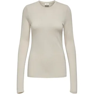 JdY Langarm Shirt Dünner Basic Pullover Longsleeve Rundhals Top JDYSUMA, Farben:Grau-2, Größe:M
