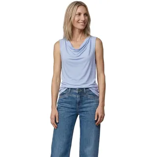 Street One Silk-Look Top mit Wasserfall-Ausschnitt Cashmere Blue 40