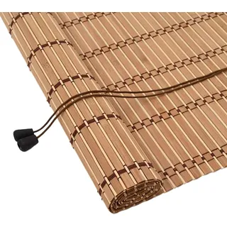 vidaXL Rollo mit Vorhängen Natur 60 x 220 cm Bambus - Braun