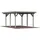 Karl Einzel-Carport 360 x 512 cm Grau tauchgrundiert