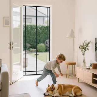Sekey Insektenschutz Magnetisches Fliegengitter für Balkon ohne Bohren Mückenschutz Tür, Fliegenvorhang mit Magnetverschluss für Balkontür 100x220 cm