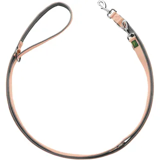 Hunter Verstellbare Führleine NEOPREN, Farbe: pfirsich/grau, strapazierfähiges Nylon, 3-fache Verstellmöglichkeit, weiche Neoprenpolsterung, ideal für Alltag und Training, Größe: 25/200