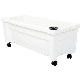 KHW Pflanzkübel Pflanzkasten auf Rollen mit Bewässerungssystem, BxTxH: 79x35x33 cm, weiß