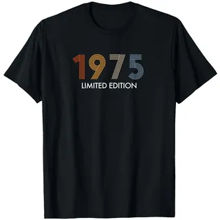 Retro 51 Jahre Jahrgang 1975 Limited Edition 51. Geburtstag T-Shirt, Herren, Schwarz, XXL
