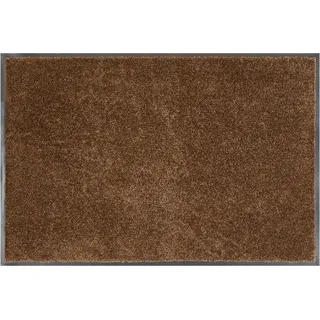 Andiamo Fußmatte »Super Wash & Clean, Made in Belgium« rechteckig 7 mm Höhe Schmutzfangmatte, Uni Farben, rutschhemmend, waschbar, braun