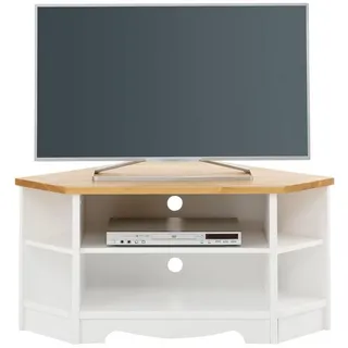 Home Affaire Lowboard Trinidad, TV-Schrank, Eck-TV -Schrank, Kommode, Breite 105 cm, FSC® zertifiziertes Massivholz weiß
