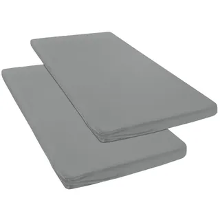 OTTO home Topper-Spannbettlaken Jersey 90 x 200 cm grau