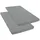 Topper-Spannbettlaken Jersey 90 x 200 cm grau