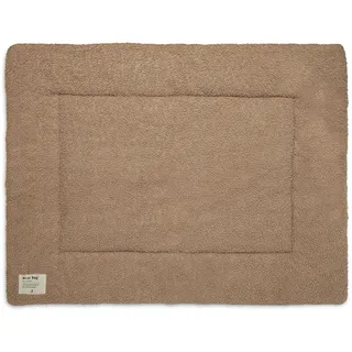 Jollein Krabbeldecke für Baby - Boucle, Biscuit - Laufgittereinlage - 75x95 cm - Spieldecke Baby - Hellbraun