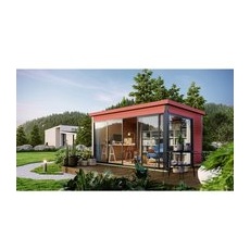 LASITA MAJA Gartenhaus »Domeo 4«, Holz, BxHxT: 418 x 239,4 x 322 cm (Außenmaße inkl. Dachüberstand) - rot