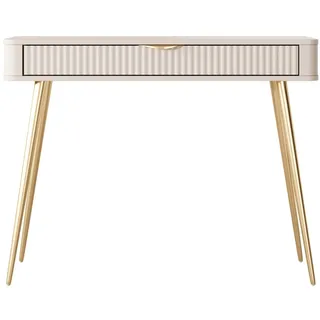 Mirjan24 Schminktisch Lante, Kosmetiktisch, mit Schublade, Metallfüße, Schafzimmer Kollektion (Farbe: Beige) - Beige