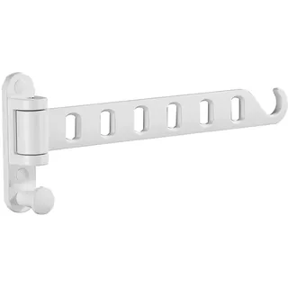 JOOM Kleiderhaken Klappbar,Wand Kleiderständer Klappbar, 180° Drehbare Wand Kleiderständer Klappbar Kleiderstange Klapphaken für Waschküche Balkon Badezimmer (weiß)