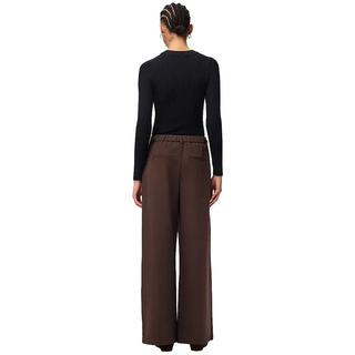 Pieces Kamil Wide Leg Hochbundhosen - Hot Fudge - 2XL - 32