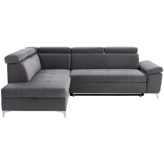 CARRYHOME Ecksofa Dunkelgrau, - 271x206 cm,