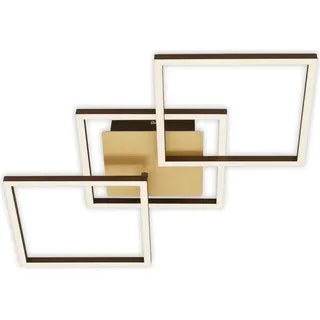 Briloner LED Deckenleuchte Gold-Braun 77x37cm 30W 1300lm warmweiß 3000K schwenkbar 3-Stufen-Dimmbar - Gold