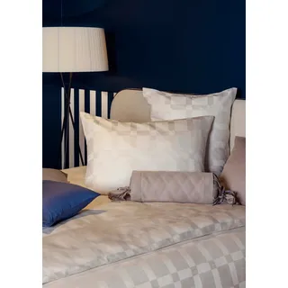 Hefel Bettwäsche »Opulence Karo, aus 95 % Hefel-Tencel Lyocell & 5 % Cashmere Edelsatin« 2 Stk., tlg., beige