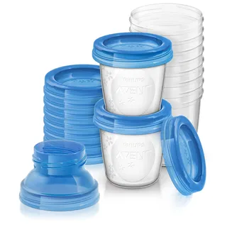 Philips SCF618/10 Avent Wiederverwendbar Brust Milch Aufbewahrung Becher - Paket von 10