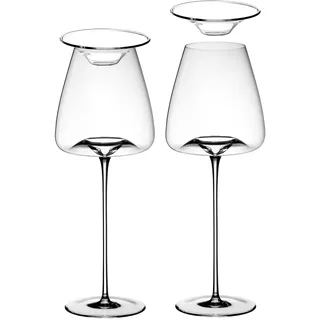 Rotweinglas ZIEHER "Weingläser + Deckel Vision Intense 640 ml 2er Set transparent", bunt (transparent), 2 tlg., Glas, Trinkgefäße, Rotweinglas