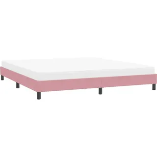 vidaXL Bettgestell ohne Matratze Rosa 200x220 cm Samt - Rosa