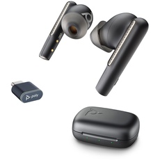 Poly Voyager Free 60 UC schnurlose Ohrstöpsel (Plantronics) – Noise Cancelling-Mikrofone – Active Noise Cancelling (ANC) – Tragbare Ladetasche – Kompatibel mit iPhone, Android, PC/Mac, Zoom und Teams