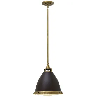 Elstead Lighting Hängeleuchte , Bronzefarben , Metall, Glas , 42.6 cm , Grüner Punkt, RoHS , Lampen & Leuchten, Leuchtenserien