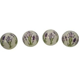Schwimmkugel Lavendel mittel 4er Set ca. 8 cm - Teichdekoration - Violett