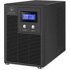 Atlantis A03-HP4003P Unterbrechungsfreie Sinuswelle 3000VA 2100W Line Interactive, LCD-Display, USB-HID-Anschluss, 6 IEC-Ausgänge, 4 12V-7Ah Akkus, RS232 serieller Port, SNMP-Slot, softwa