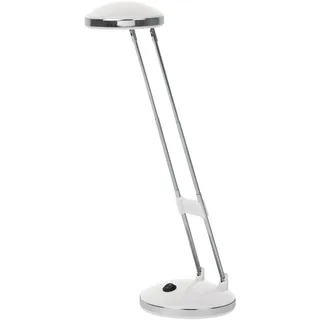 OFFICER PRODUCTS 13050321-14 Schreibtischlampe Led-Tischlampe 3 W/Klappbar/Farbe: Weiß / 1 Stück/Warmweiß (2700K)/ 80% Weniger Energieverbrauch als Bei Klassischer Lampe