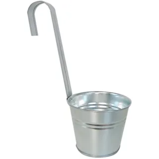 None Hängeeimer Ø 15,5 x 37 cm Zink Holz- & Metalltöpfe