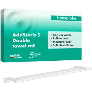 Hansgrohe AddStoris S Doppelbadetuchhalter Mattweiß 41763700
