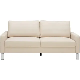 Pure Home Lifestyle 2-Sitzer-Sofa , Beige , Leder , Echtleder , Dickleder , Uni , 184x81x97 cm , Blauer Engel, Goldenes M, Dgm , Typenauswahl, Bettkasten erhältlich, Fußauswahl, Lederauswahl, Stoffauswahl, planbar, Sitzqualitäten, Bettfunktion erhältlich, Hocker erhältlich, Rücken echt , Wohnzimmer, Sofas & Couches, Sofas, Ledersofas