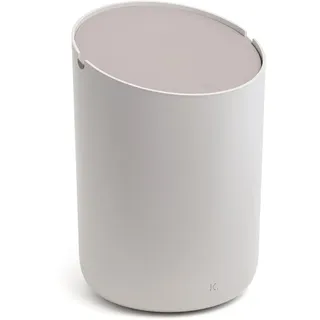 Kazai.® Mini-Kosmetikeimer 'Tove' - 1,5L | Exklusives Bad-Mülleimer Design aus Berlin | Rutschfest, inkl. Inneneimer und Smart-Beutelfunktion | Taupe (hell), Taupe