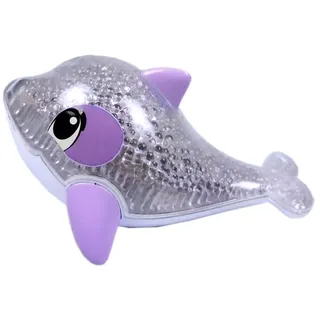 Simba ABC Funkel Delfin, mit magischer Regenbogen Lichtfunktion, Badewannenspielzeug, 14cm, ab 12 Monate
