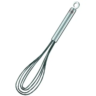 Rösle Tellerbesen Silikon, hochwertiger Rührbesen für geringe Mengen in flachen Gefäßen, Edelstahl-Silikon-Verbindung, spülmaschinengeeignet,