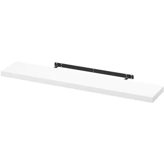 WOLTU Wandregal, schwebendes CD-Regal, für Wohnzimmer, Küche, Schlafzimmer, Badezimmer, 120 x 22,9 x 3,8 cm, weiß, RG9315ws