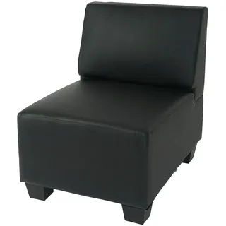 Mendler Modular Sessel ohne Armlehnen, Mittelteil Lyon, Kunstleder ~ schwarz