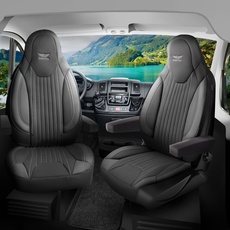 Sitzbezüge passend für HRZ Wohnmobil Caravan in Grau Pilot 6.4