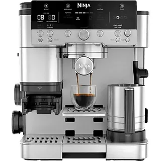 Ninja Luxe Café Premier ES601EU silber mit Milchaufschäumer und Mahlwerk