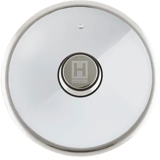 hensslers HENSSLERS, Deckel mit stoßfestem Edelstahlrand, silberfarben, transparent),