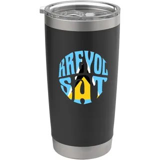 Flagge St. Lucia XXL Doppelwandiger Edelstahl-Thermobecher