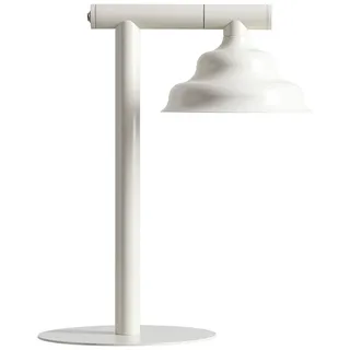 Tischleuchte Schlafzimmer Creme Wohnzimmer h:37 cm GU10 Nachttischlampe Modern